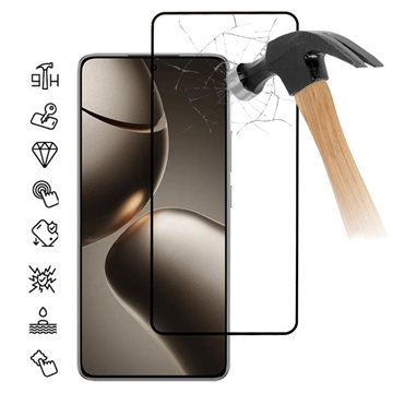 Xiaomi 15T/15T Pro Full Cover Protector de pantalla de vidrio templado - 9H - Borde negro