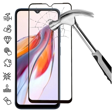 Protector de Pantalla de Cristal Templado - 9H para Xiaomi Redmi 12C - Borde Negro