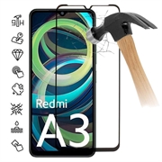 Protector de Pantalla de Cristal Templado - 9H para Xiaomi Redmi A3 - Borde Negro