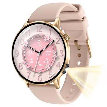 G34 Reloj inteligente AMOLED de 1,32" con llamadas Bluetooth, monitorización de la salud y seguimiento de la forma física - Rosa