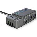 GC06 Adaptador cargador de coche de alta potencia - 3 tomas, USB-A, PD USB-C - 120W