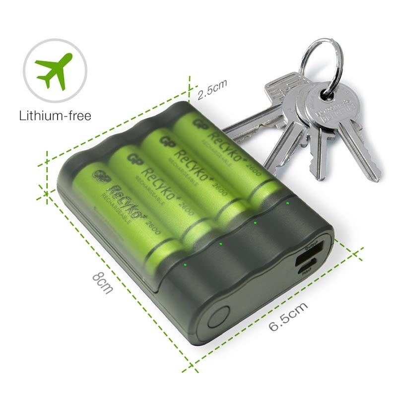 GP Charge AnyWay AA/AAA USB Battery Charger & Powerbank