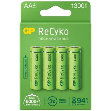 GP ReCyko 1300 Pilas AA recargables 1300mAh - 4 uds.