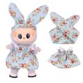 Set de vestido y diadema de fiesta para Labubu Minifigura 17cm - Azul