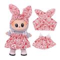 Set de vestido y diadema Garden-Party para minifigura Labubu de 17cm - Corazones