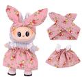 Set de vestido y diadema Garden-Party para minifigura Labubu de 17cm - Rosa