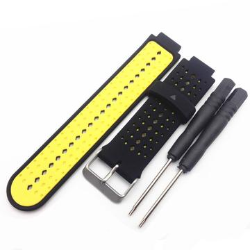 Correa Deportiva de Silicona para Garmin Forerunner 235/630/735 - Negro / Amarillo