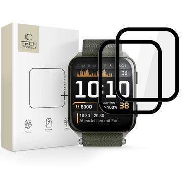 Protector de pantalla híbrido Garmin Venu X1 Tech-Protect Glass Flex+ - 2 pzs. - Negro