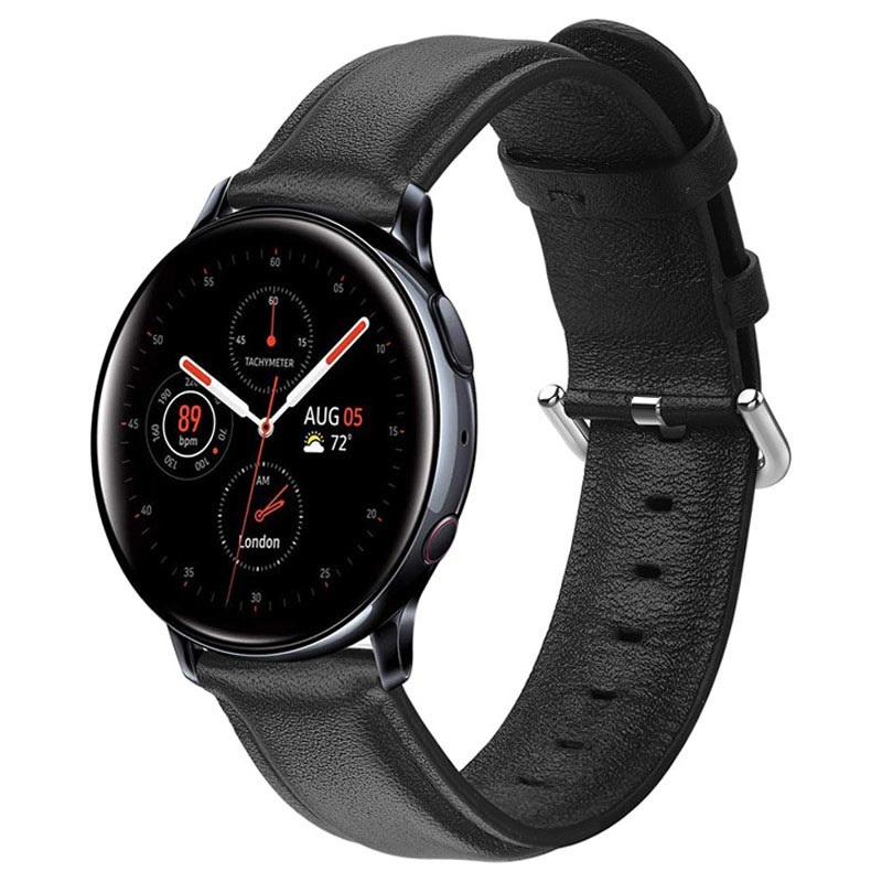 Genuine Leather Strap for Samsung Galaxy Watch Active2 Black 26122019 02 p