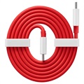 Cable USB Tipo-C OnePlus Warp Charge 5461100012 - 1.5m - Rojo / Blanco