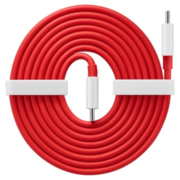 Cable USB Tipo-C OnePlus Warp Charge 5461100012 - 1.5m - Rojo / Blanco