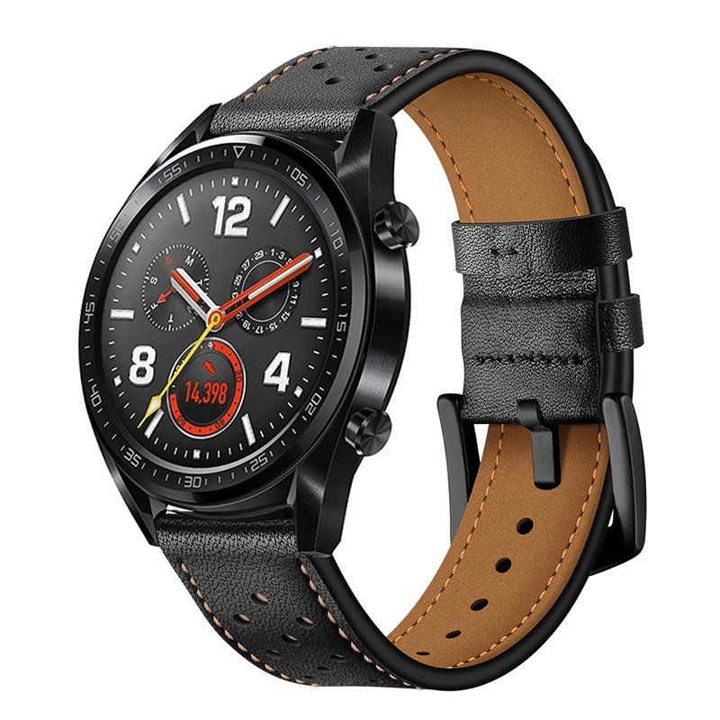 Huawei Watch GT Correa de Cuero Genuino Perforado - Negro
