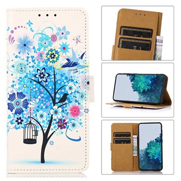 Funda Glam Serie para Samsung Galaxy A10 - Estilo Cartera - Árbol Floreciente