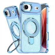 Funda híbrida con soporte para iPhone Air Glitter - Compatible con MagSafe - Azul
