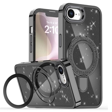 Funda híbrida iPhone 16e Glitter con soporte - Compatible con MagSafe