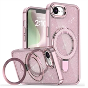 Funda híbrida iPhone 16e Glitter con soporte - Compatible con MagSafe