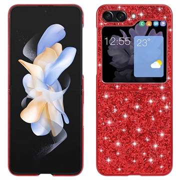 Funda Híbrida Glitter Series para Samsung Galaxy Z Flip5 - Rojo