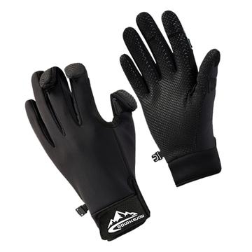 Golovejoy DB68 Guantes de pesca con dedos abatibles y agarre antideslizante - XL - Negro