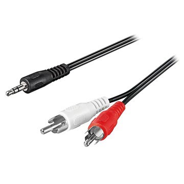 Cable Adaptador de Audio Goobay 3.5mm / 2 x RCA- 1.5m