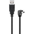 Goobay Cable USB acodado - A macho/B macho - 1,8 m - Negro