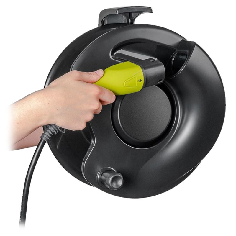 Goobay Cable Reel for Type 2 EV Charging Cable Black