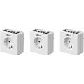 Goobay Digital Timer Socket 16A - Paquete de 3 - Blanco