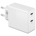 Cargador Rápido Doble USB-C Goobay - 36W