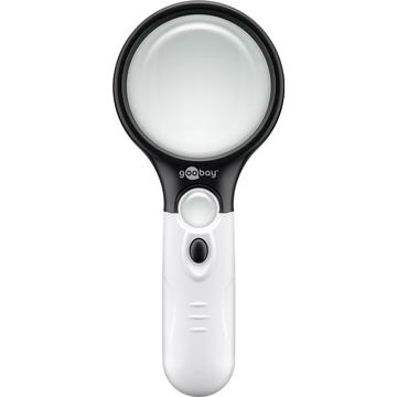 Lupa de lectura LED Goobay - Negra / Blanca