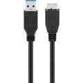 Goobay Cable Micro USB-B - USB 3.0 - 0.5m - Negro