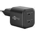 Cargador rápido Goobay Nano GaN Dual USB-C PD 35W