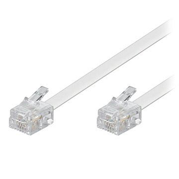 Cable de Teléfono Goobay RJ11 / RJ11 4-pines - Blanco