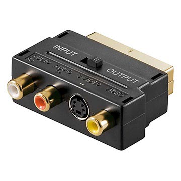 Adaptador Scart / 3 RCA & S-Video