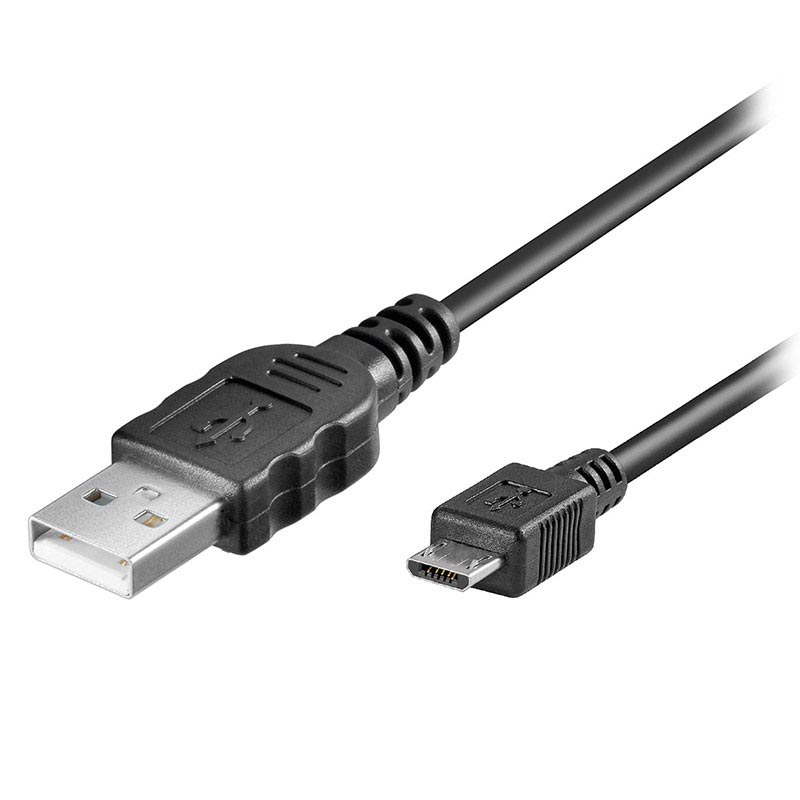 agitación Cenar detección Cable USB 2.0 / MicroUSB Goobay - Negro