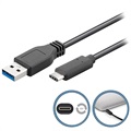 Cable USB 3.0 / USB Tipo-C Goobay - 0.5m - Negro