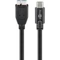 Goobay Cable USB-C - USB-C/Micro USB 3.0 - 0.6m - Negro