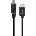 Goobay Cable USB-C a Mini USB-B - 0.5m, USB 2.0 - Negro