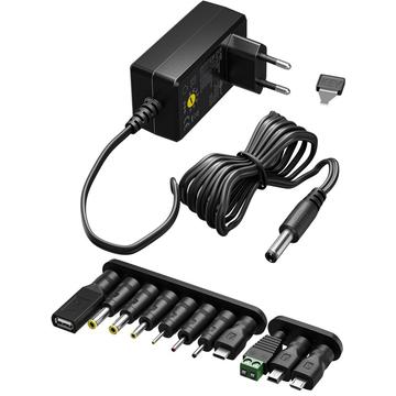 Goobay Fuente de alimentación universal con 11 adaptadores intercambiables - 3-12V