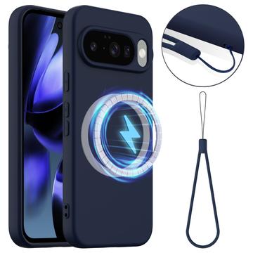 Funda de Silicona Líquida para Google Pixel 10 - Compatible con MagSafe - Azul Oscuro