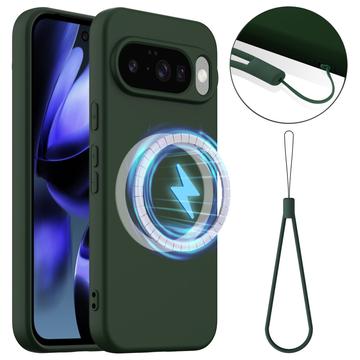 Funda de Silicona Líquida para Google Pixel 10 - Compatible con MagSafe - Verde Oscuro