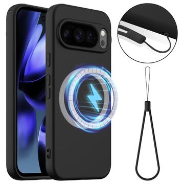 Funda de Silicona Líquida para Google Pixel 10 Pro - Compatible con MagSafe - Negro