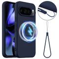 Funda de Silicona Líquida para Google Pixel 10 Pro - Compatible con MagSafe - Azul Oscuro