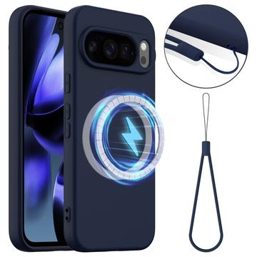 Funda de Silicona Líquida para Google Pixel 10 Pro - Compatible con MagSafe - Azul Oscuro