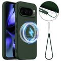 Funda de Silicona Líquida para Google Pixel 10 Pro - Compatible con MagSafe - Verde Oscuro