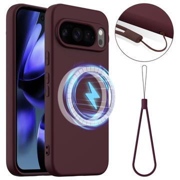 Funda de Silicona Líquida para Google Pixel 10 Pro XL - Compatible con MagSafe - Vino Tinto
