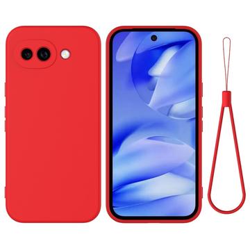 Google Pixel 10a Funda de silicona líquida con correa de mano