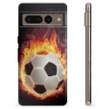 Funda de TPU para Google Pixel 7 Pro - Pelota de Fútbol en Llamas
