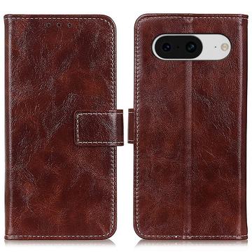 Funda con Cierre Magnético para Google Pixel 8 - Estilo Cartera - Marrón