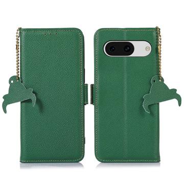 Funda con RFID para Google Pixel 8a - Estilo Cartera - Verde