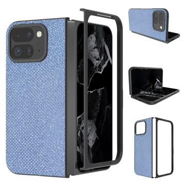 Funda híbrida con textura de diamantes de imitación para Google Pixel 9 Pro Fold - Azul