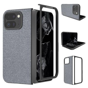 Funda híbrida con textura de diamantes de imitación para Google Pixel 9 Pro Fold - Gris